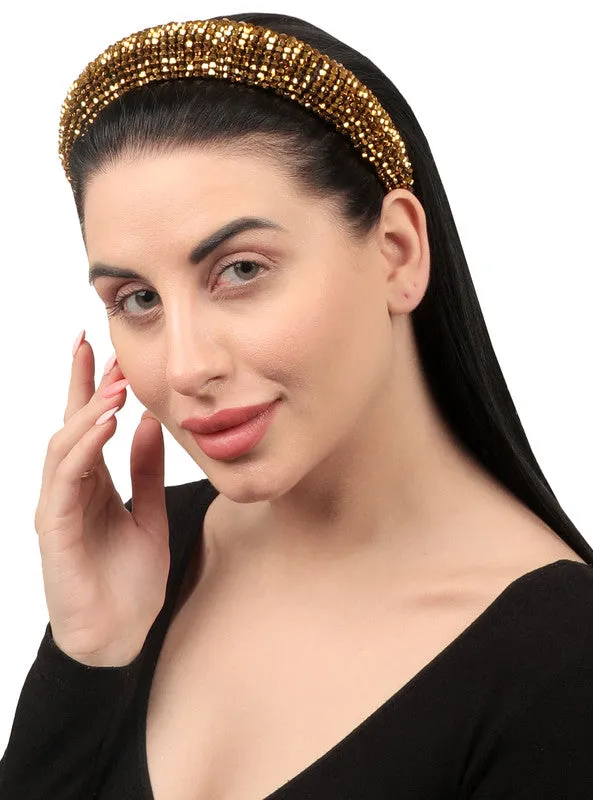 Gold Plastic Crystal Hairband
