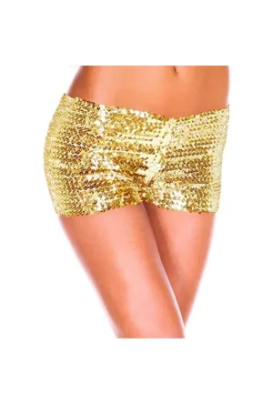 Gold Sequin Booty Shorts