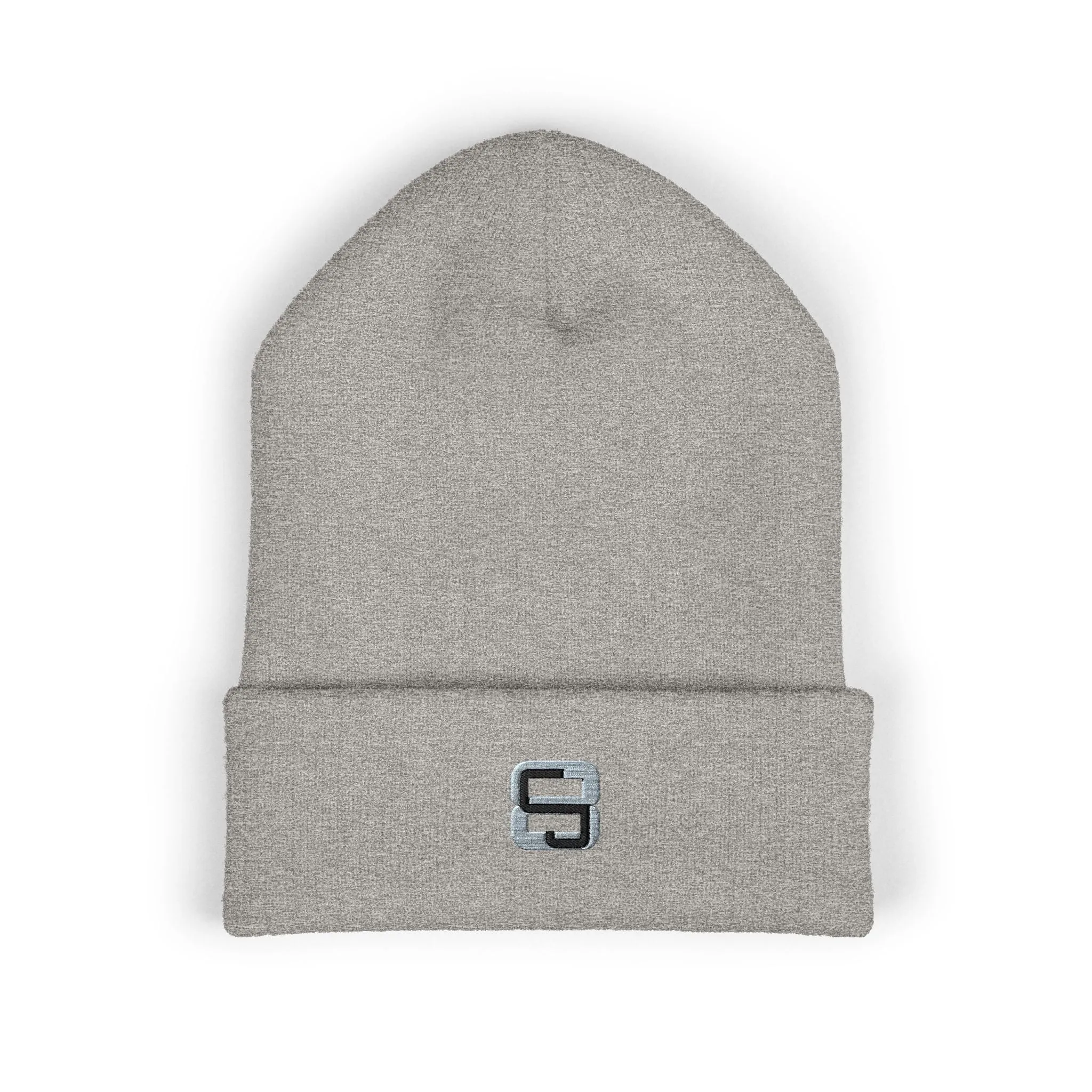 Gray CJ8 Logo-Classic Cuffed Beanie (Embroidery)-CJ8
