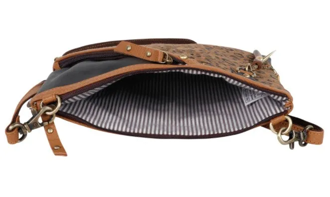 Grayson Wide Cheetah Leather Crossbody