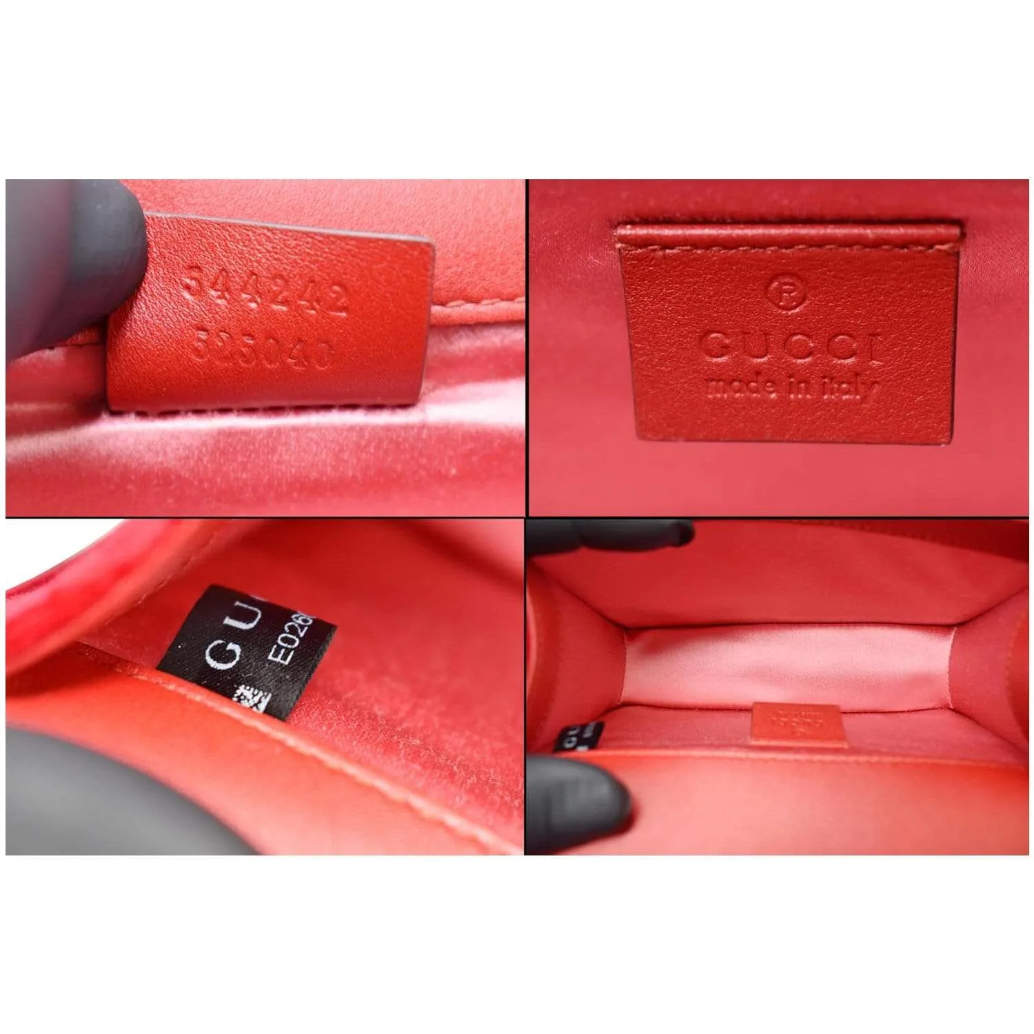 GUCCI Broadway Mini Velvet Crossbody Bag Red 544242 - Final Sale