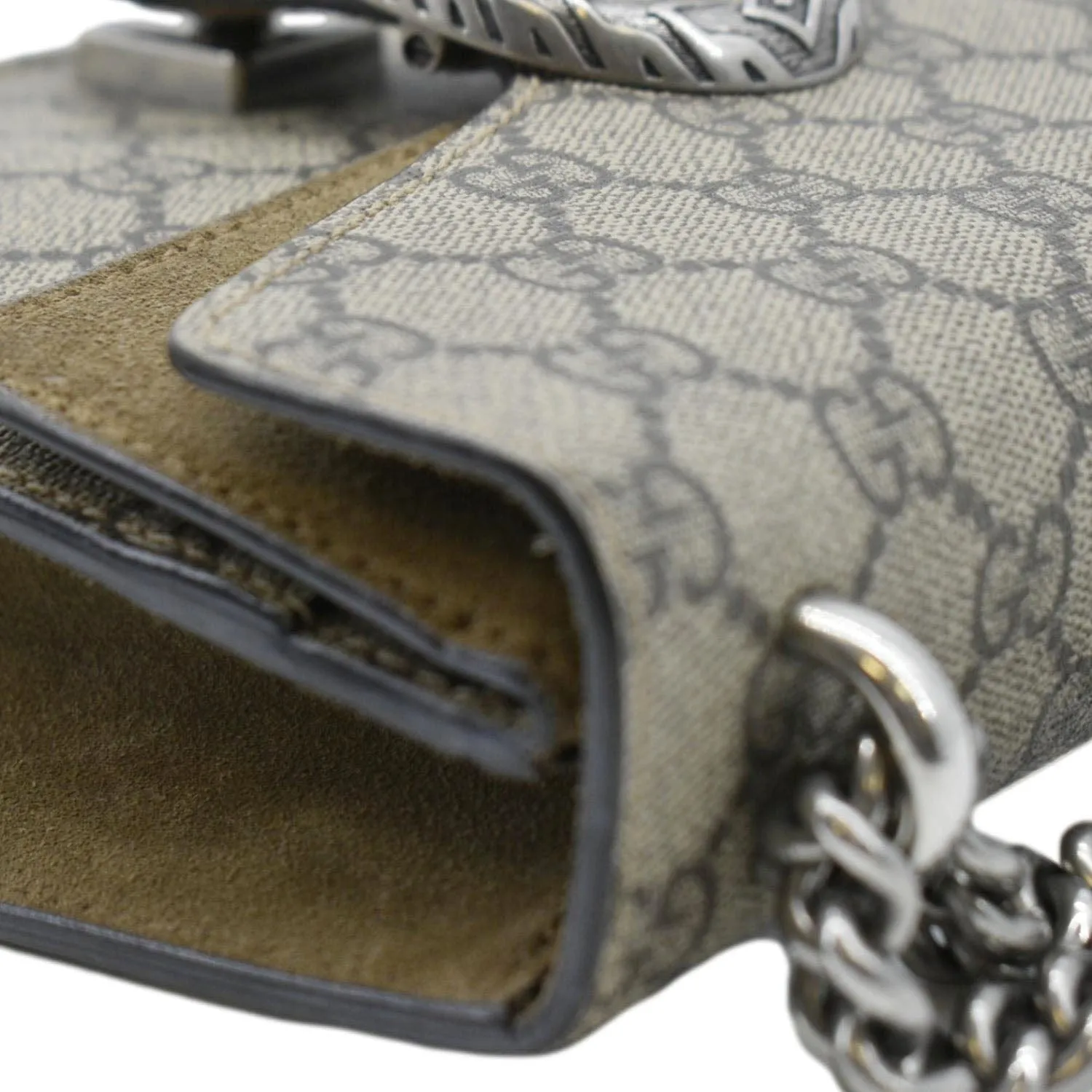 GUCCI Dionysus Mini GG Supreme Canvas Crossbody Bag Beige 421970