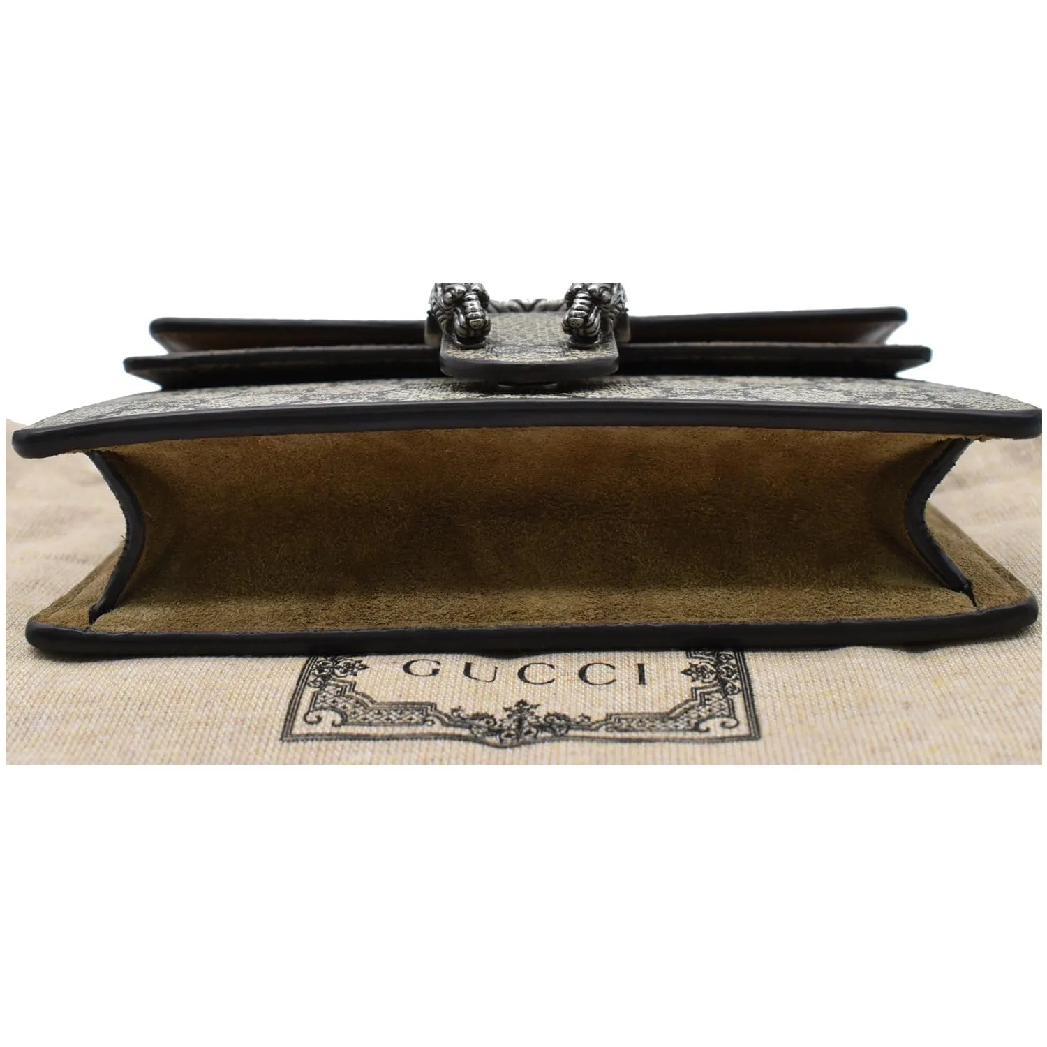 GUCCI Dionysus Super Mini GG Canvas Shoulder Bag Beige 476432