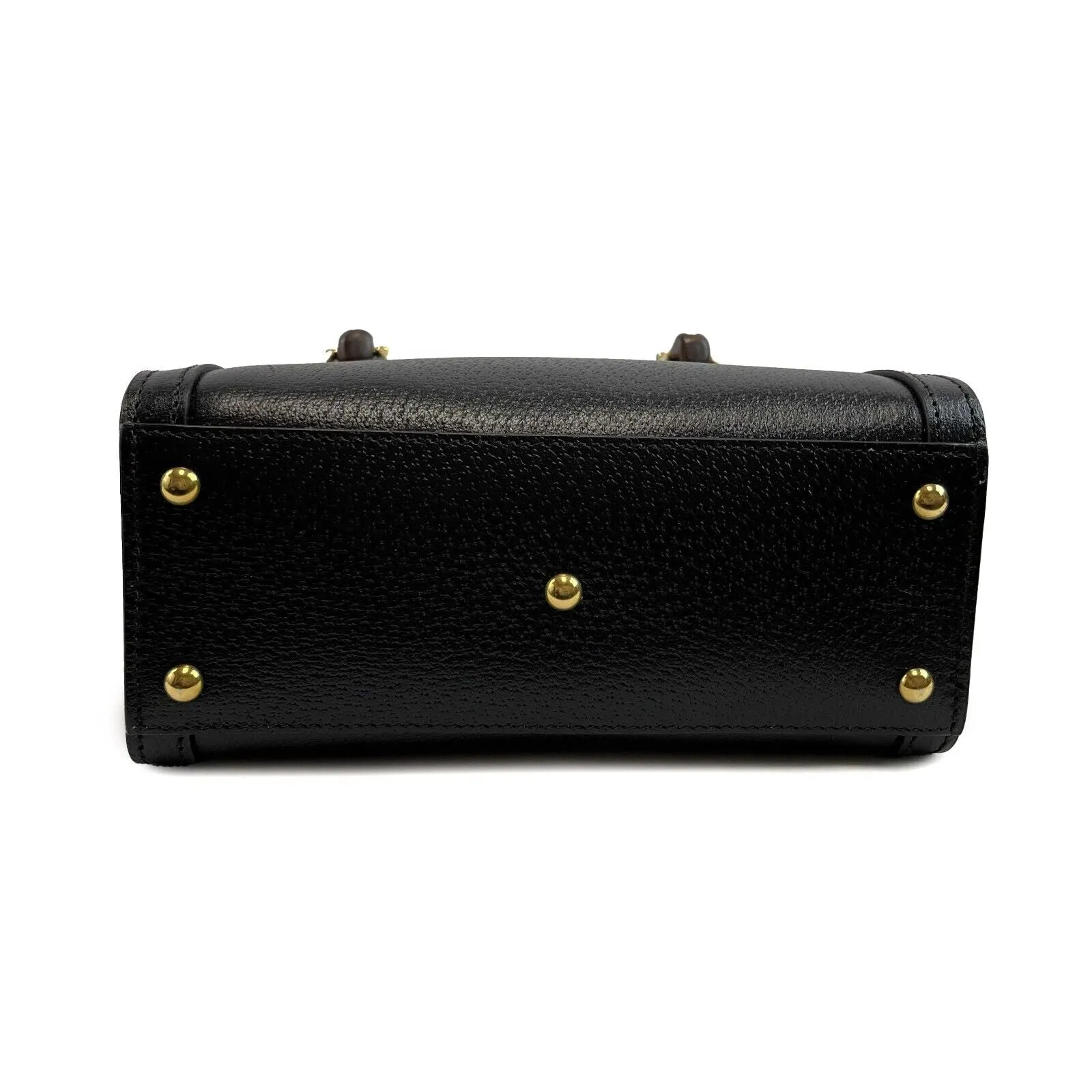 Gucci Excellent Mini Diana NM Bamboo Handle Tote Black Crossbody Bag