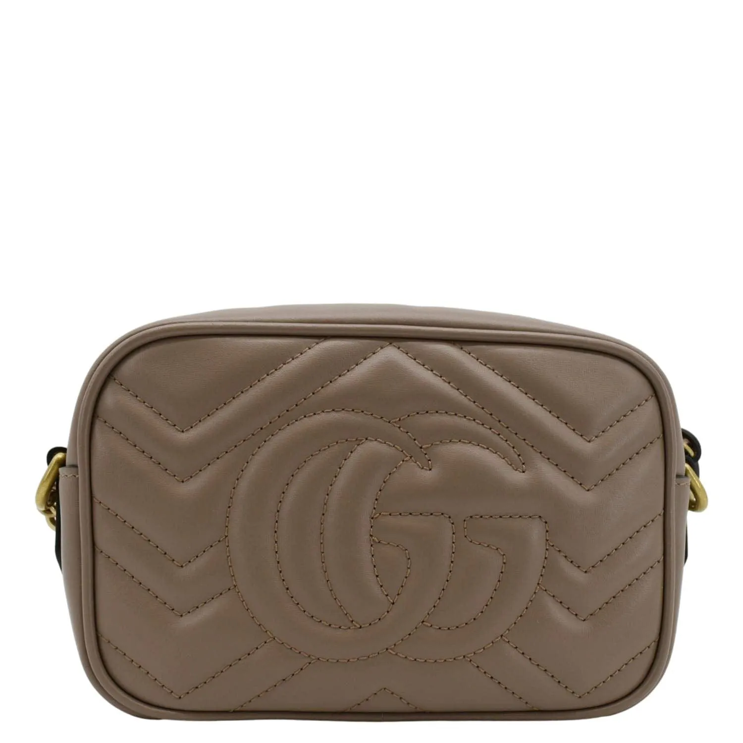 GUCCI GG Marmont Mini Matelasse Leather Crossbody Bag Dusty Pink 448065