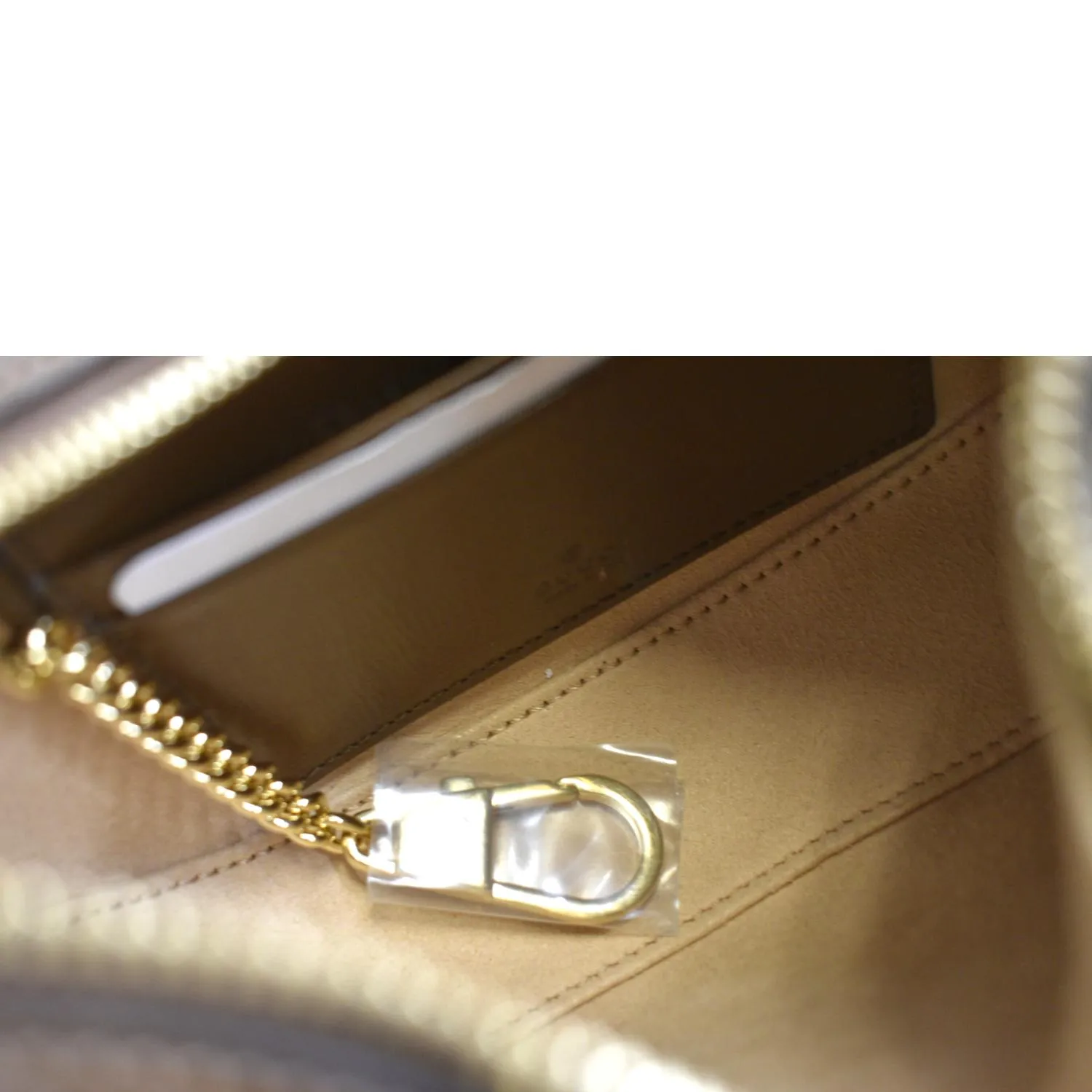 GUCCI Half Moon Mini GG Supreme Canvas Crossbody Bag Beige 726843