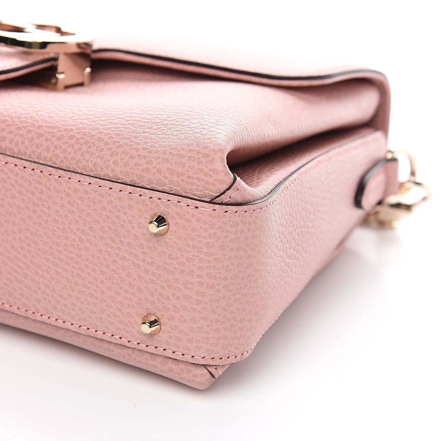 Gucci Large Top Handle Interlocking GG Crossbody in Soft Pink