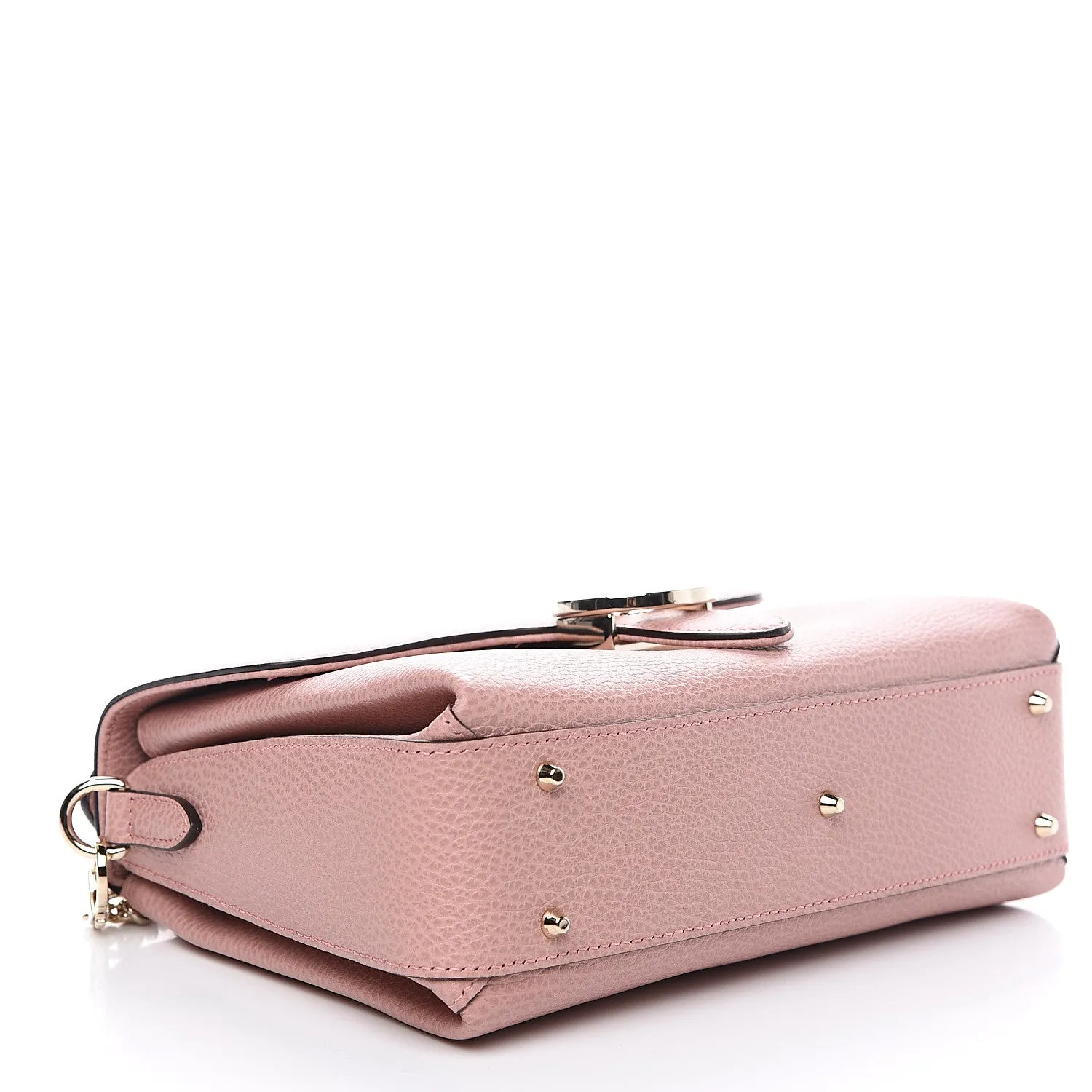Gucci Large Top Handle Interlocking GG Crossbody in Soft Pink