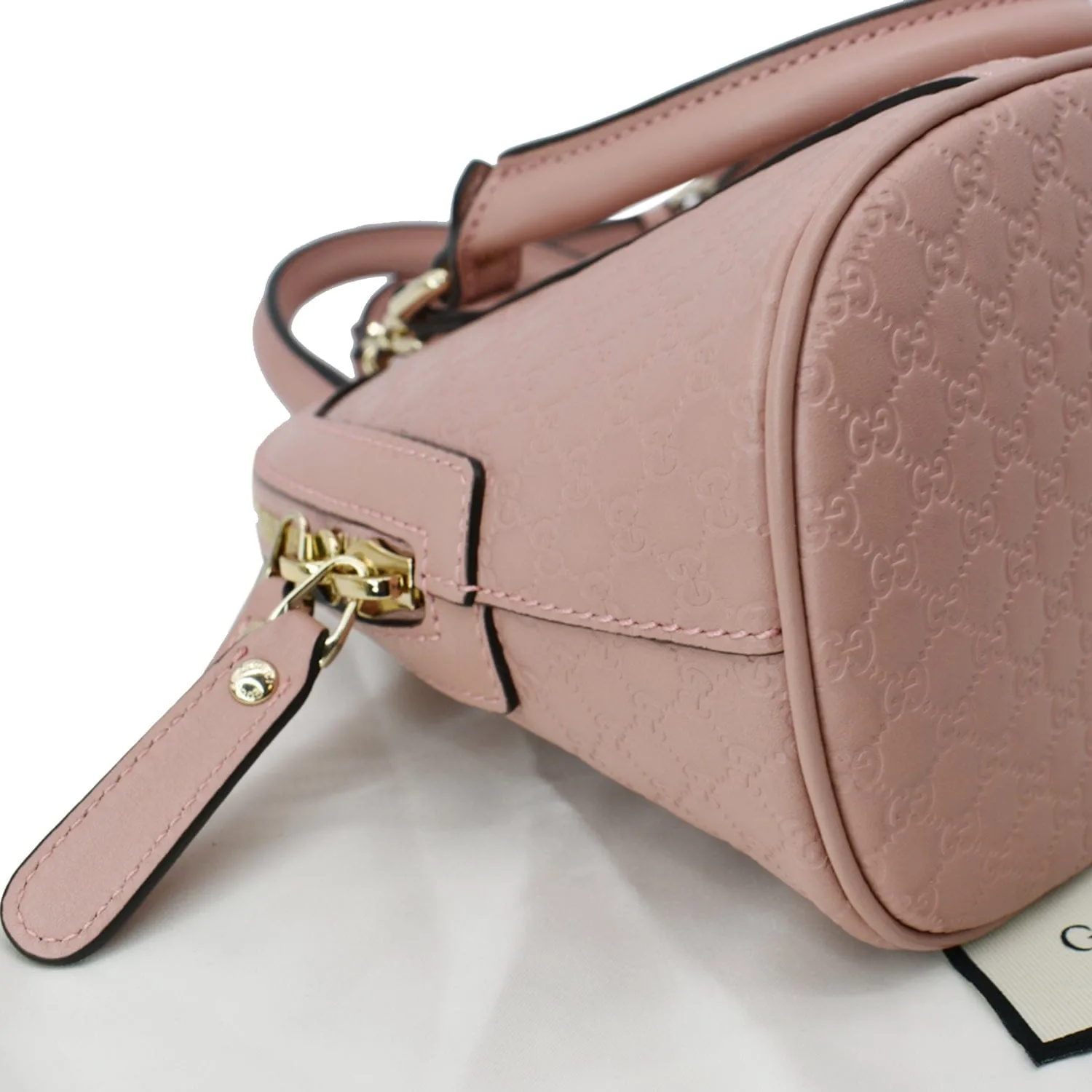 GUCCI Mini Dome Micro Guccissima Leather Shoulder Bag Pink 449654