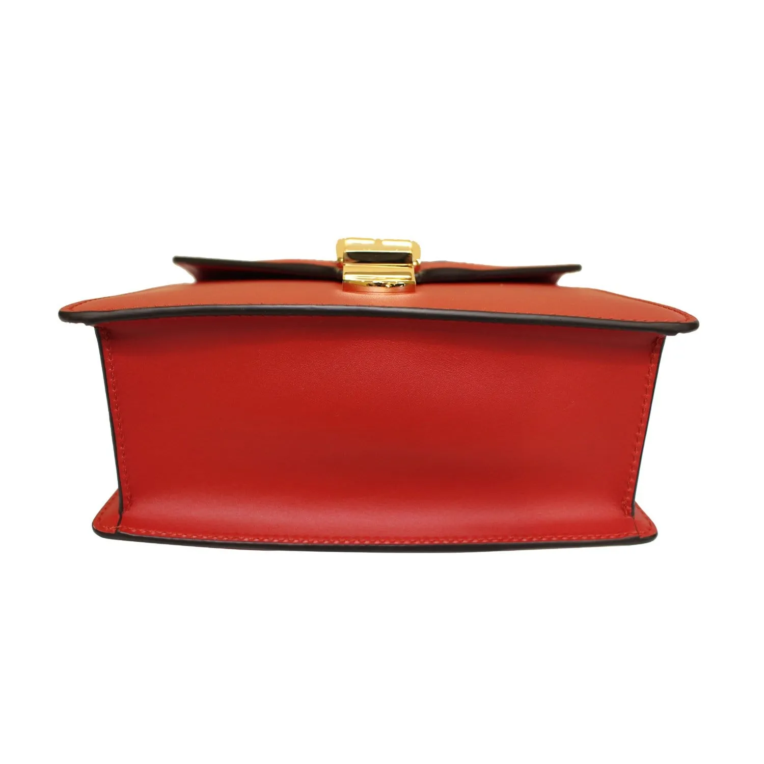 GUCCI Sylvie Mini Leather Crossbody Bag Red 470270