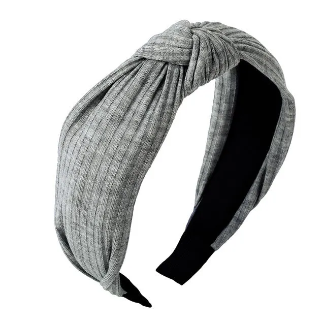 Haimeikang Solid Colors Hair  Knotted Hair Band for Women Headbands Hairbands Headwear 2018 New Arrival