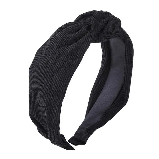 Haimeikang Solid Colors Hair  Knotted Hair Band for Women Headbands Hairbands Headwear 2018 New Arrival