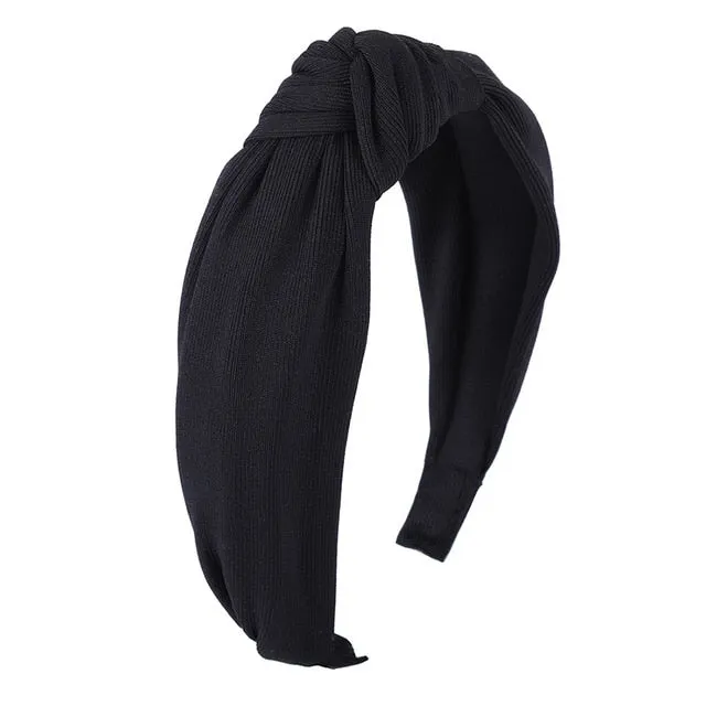 Haimeikang Solid Colors Hair  Knotted Hair Band for Women Headbands Hairbands Headwear 2018 New Arrival