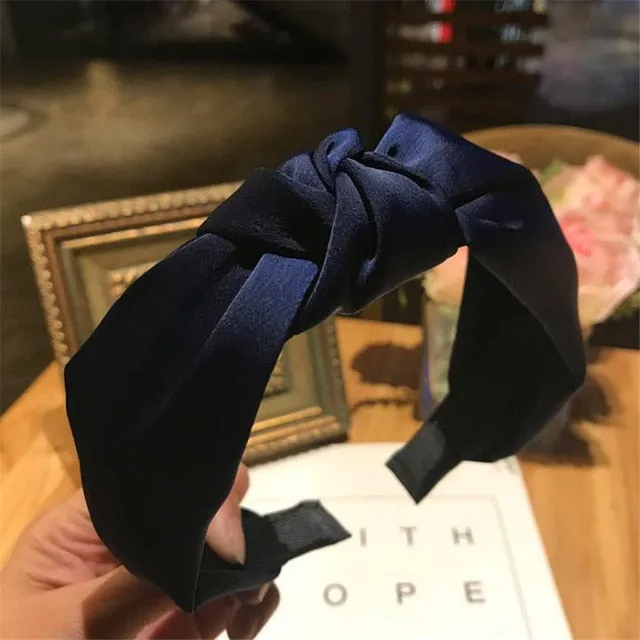 Haimeikang Solid Colors Hair  Knotted Hair Band for Women Headbands Hairbands Headwear 2018 New Arrival