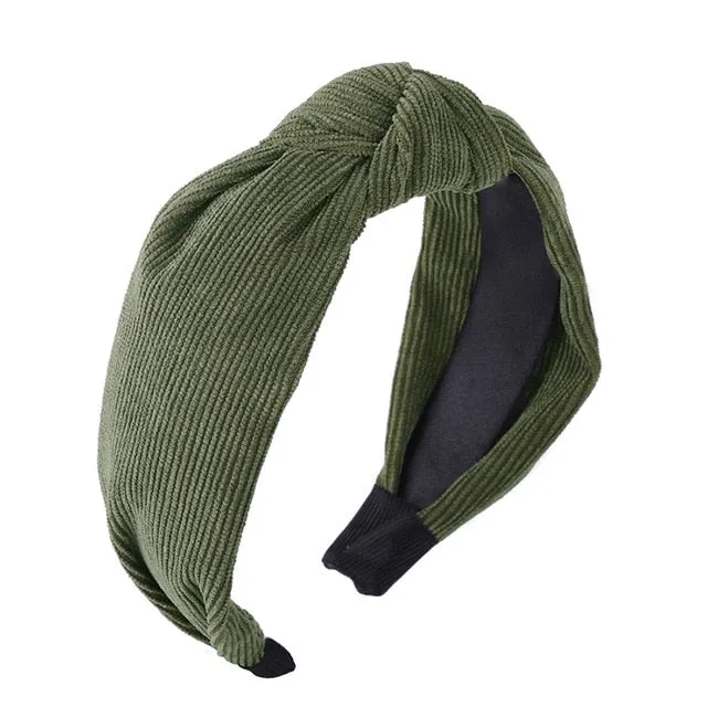 Haimeikang Solid Colors Hair  Knotted Hair Band for Women Headbands Hairbands Headwear 2018 New Arrival