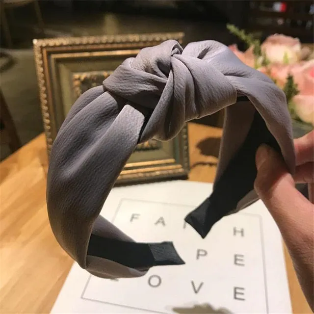 Haimeikang Solid Colors Hair  Knotted Hair Band for Women Headbands Hairbands Headwear 2018 New Arrival