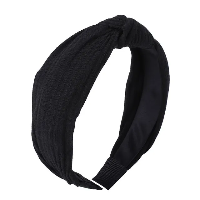 Haimeikang Solid Colors Hair  Knotted Hair Band for Women Headbands Hairbands Headwear 2018 New Arrival