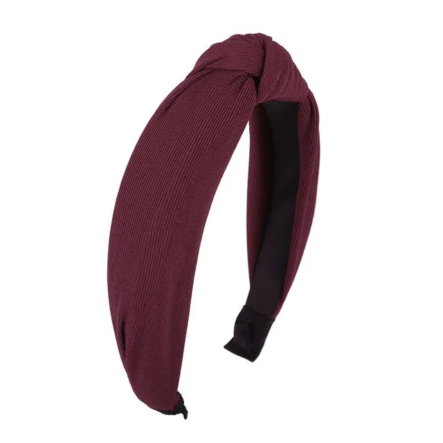 Haimeikang Solid Colors Hair  Knotted Hair Band for Women Headbands Hairbands Headwear 2018 New Arrival