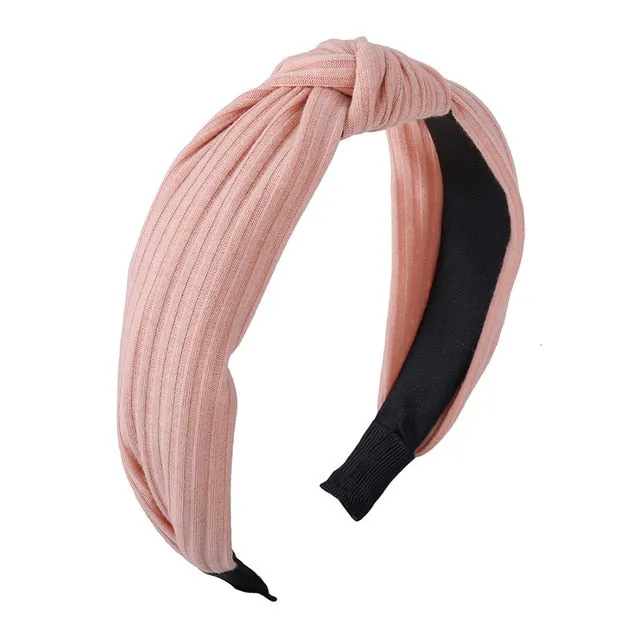 Haimeikang Solid Colors Hair  Knotted Hair Band for Women Headbands Hairbands Headwear 2018 New Arrival