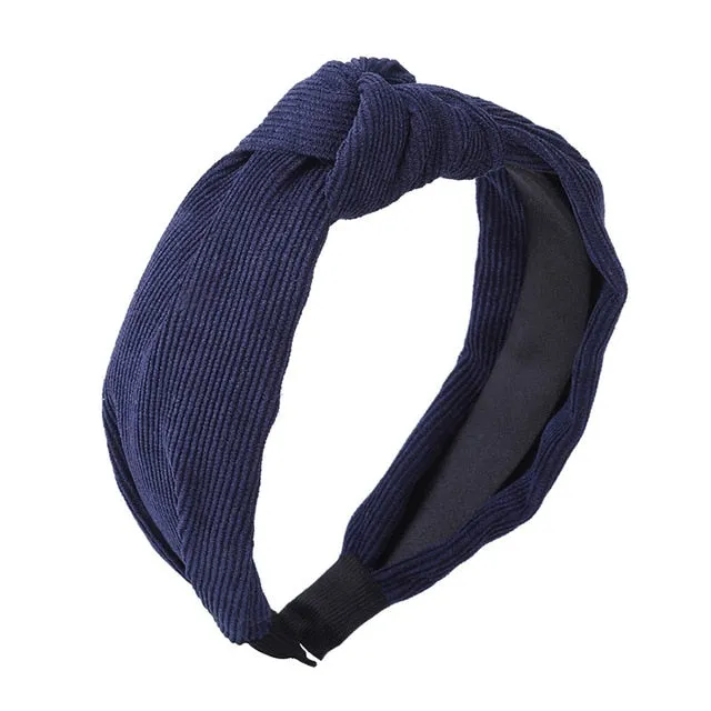 Haimeikang Solid Colors Hair  Knotted Hair Band for Women Headbands Hairbands Headwear 2018 New Arrival
