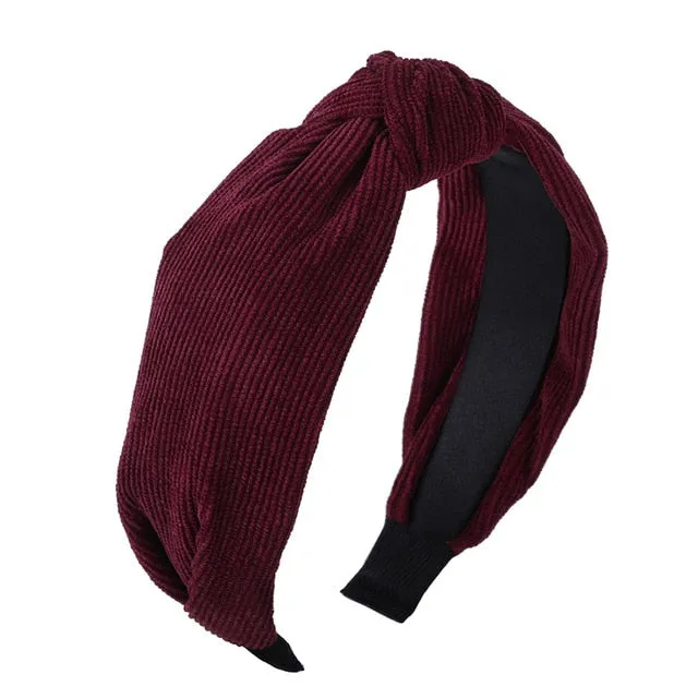 Haimeikang Solid Colors Hair  Knotted Hair Band for Women Headbands Hairbands Headwear 2018 New Arrival