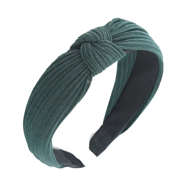 Haimeikang Solid Colors Hair  Knotted Hair Band for Women Headbands Hairbands Headwear 2018 New Arrival