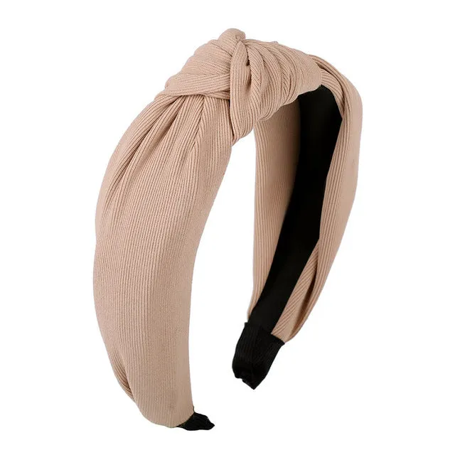 Haimeikang Solid Colors Hair  Knotted Hair Band for Women Headbands Hairbands Headwear 2018 New Arrival