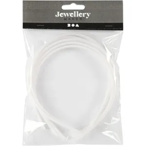 Hair Band Packs for Women - Elastic Plastic Narrow 8mm Wide White or Assorted