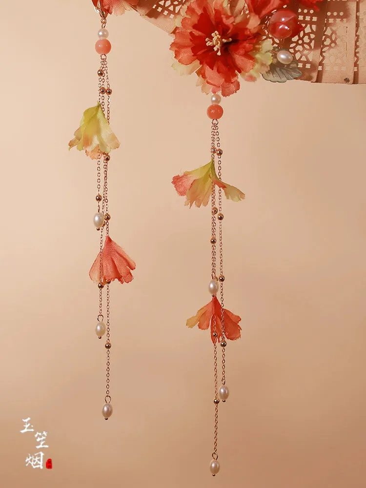 Hair Clips: Pomegranate Flower