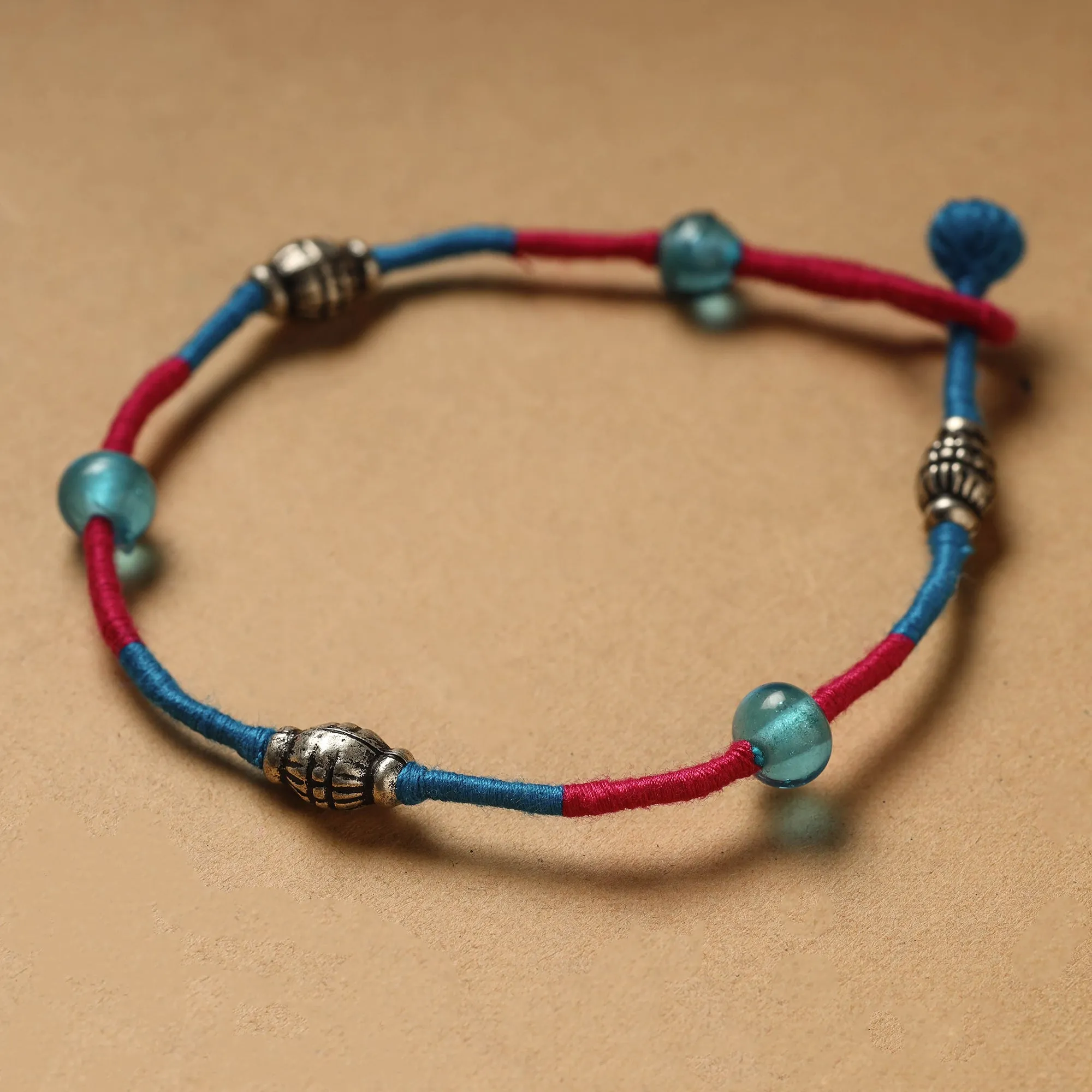 Handcrafted Patwa Thread & Beadwork Anklet 65