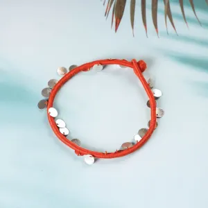 Handcrafted Patwa Thread & Sequin Work Anklet 06