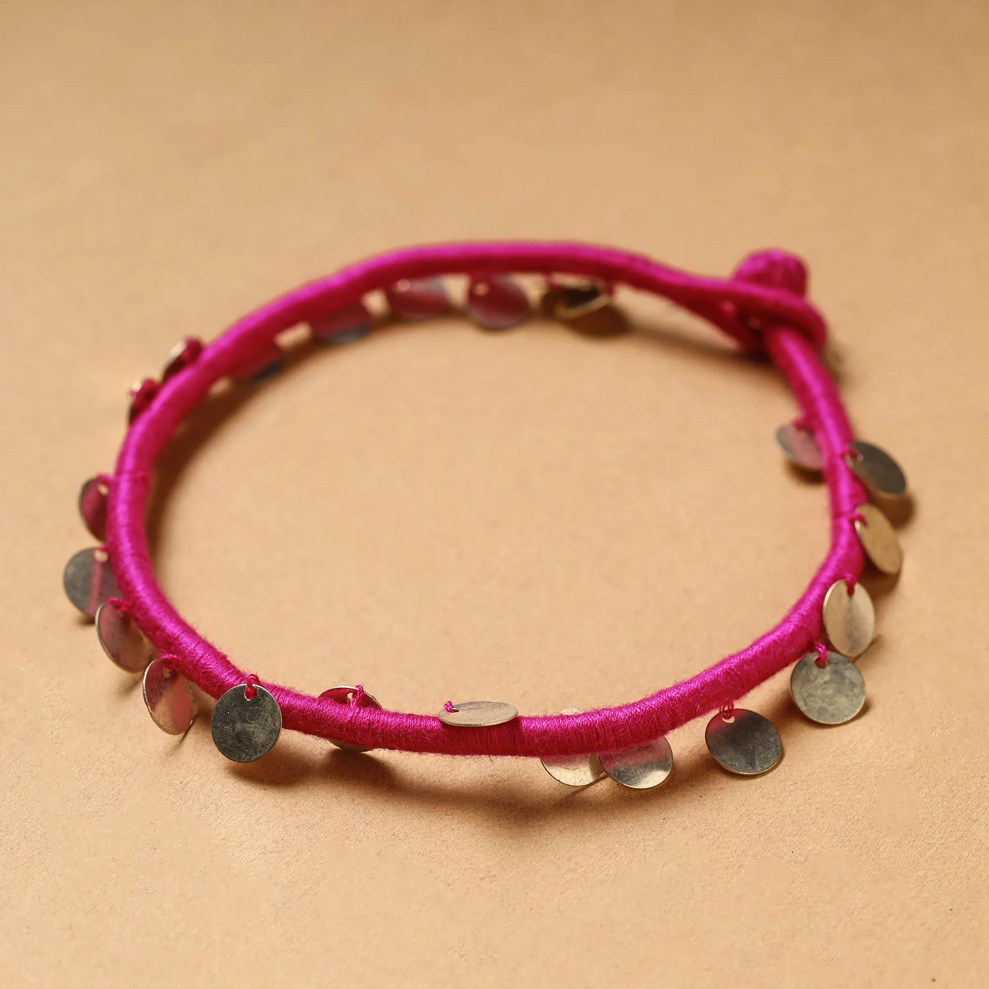 Handcrafted Patwa Thread & Sequin Work Anklet 25