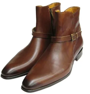 Handmade Brown Jodhpurs Boots for Men - Leather Ankle Boots