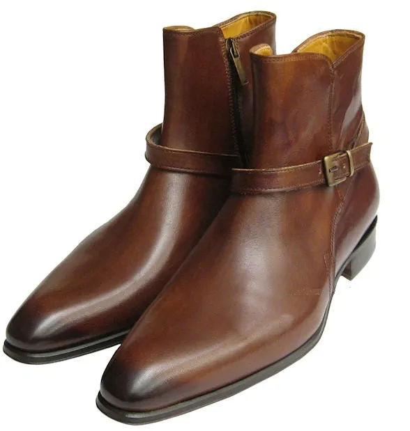 Handmade Brown Jodhpurs Boots for Men - Leather Ankle Boots