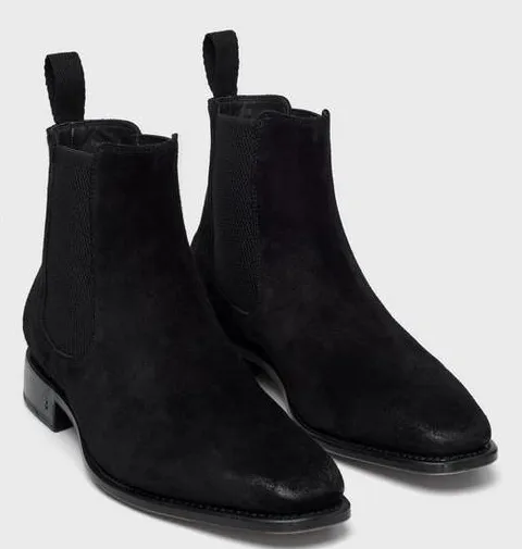 Handmade Casual Suede Chelsea Boots for Men