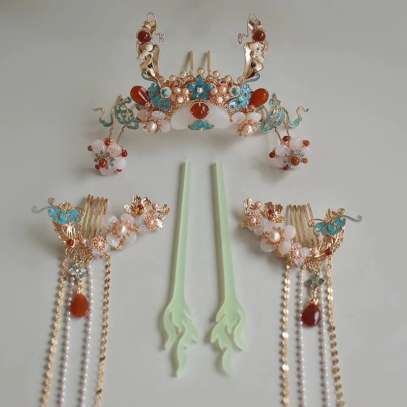 Hanfu Hair Accessories Set: Little Rabbit Fairy