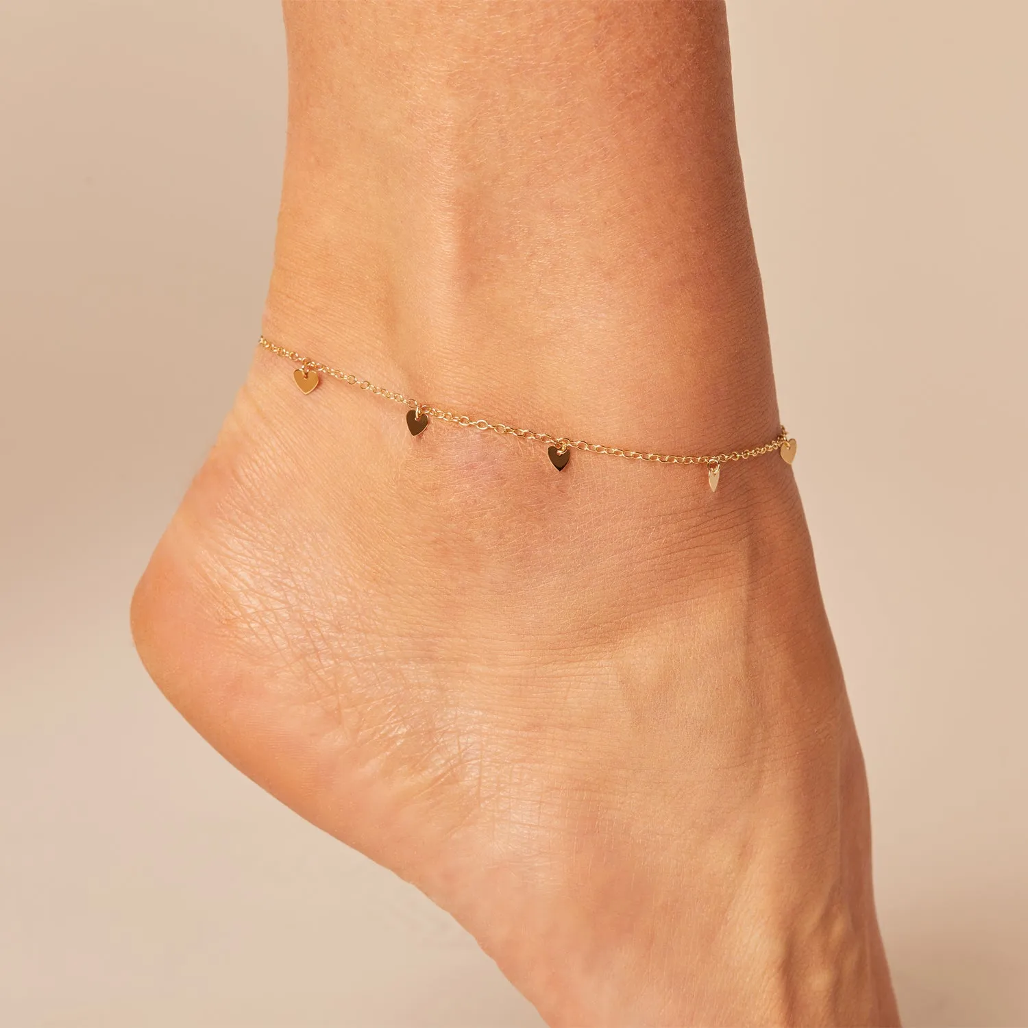 Heart Station Chain Anklet