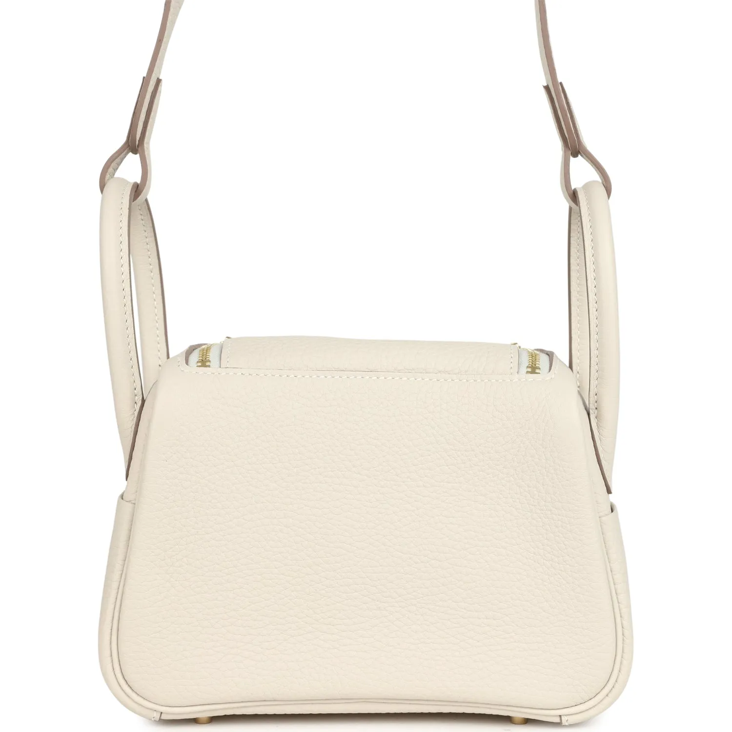 Hermes Mini Lindy Craie Clemence Gold Hardware
