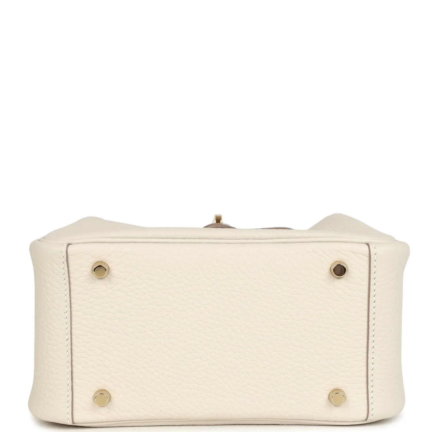 Hermes Mini Lindy Craie Clemence Gold Hardware