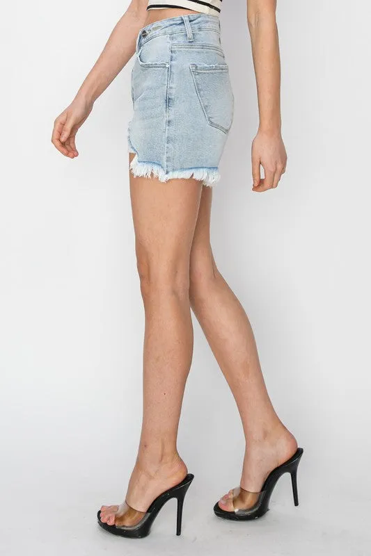 HIGH RISE CROSS OVER SHORTS