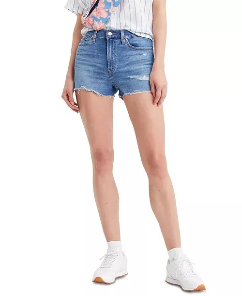 High Rise Denim Shorts