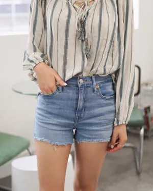 High Rise Denim Shorts
