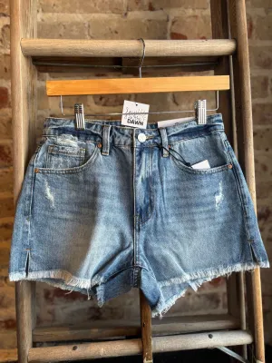 High Rise Side Slit Shorts