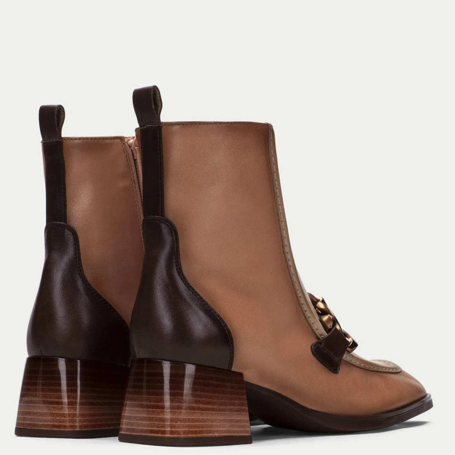 Hispanitas Neutral Leather Ankle Boots