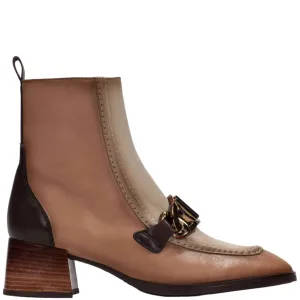 Hispanitas Neutral Leather Ankle Boots