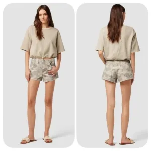 Hudson Lori High Rise Camo Cutoff Jean Shorts Size 24