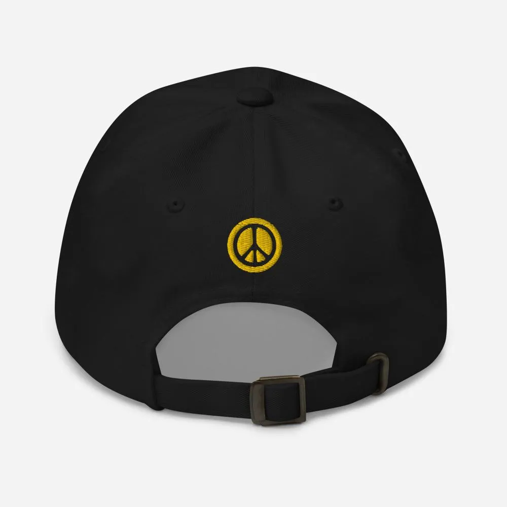 I AM ENOUGH SCRIPT Embroidered Baseball Cap Hat with Peace Sign