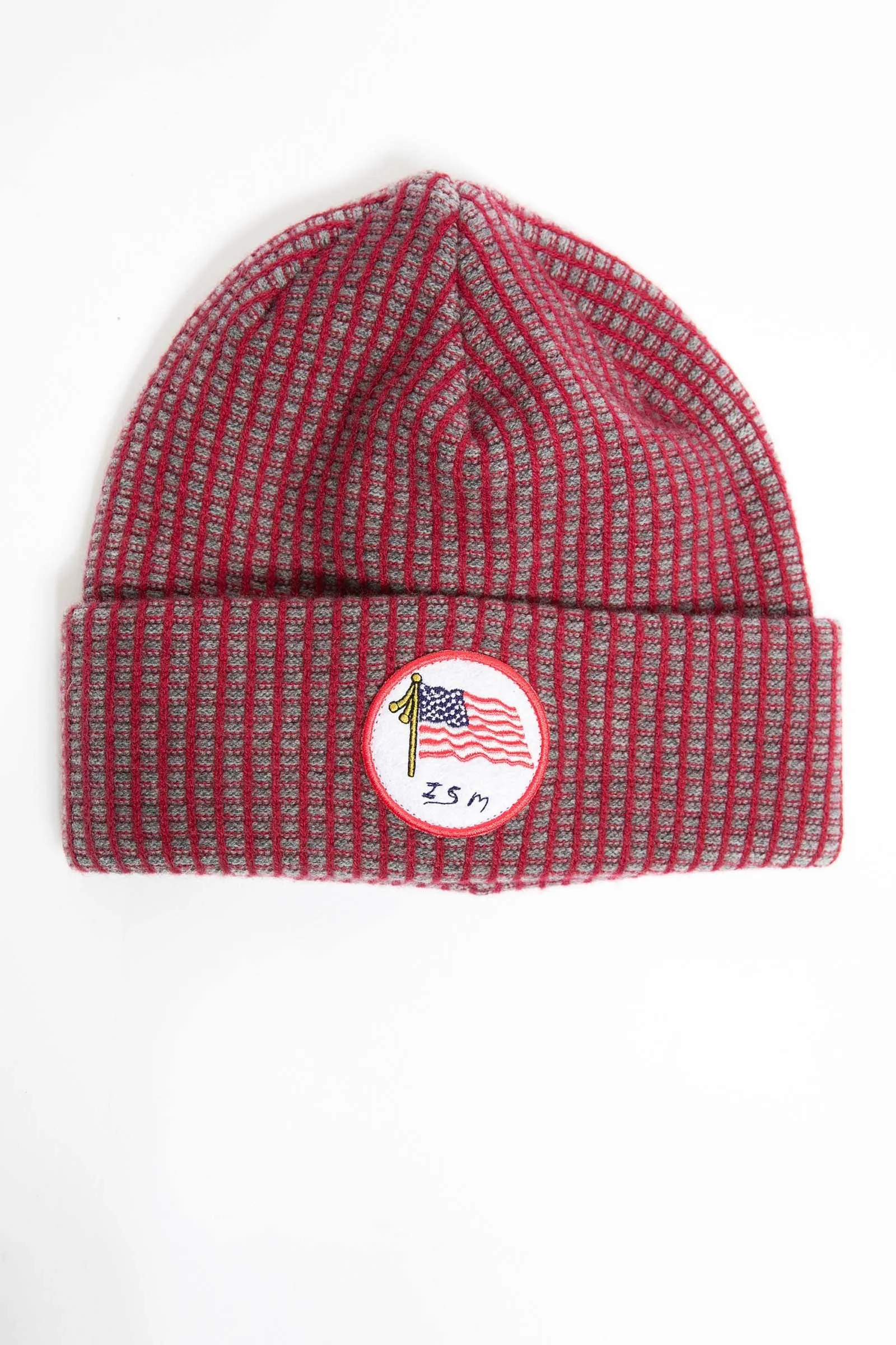 I.S.M. 'American Flag' Red Cashmere Beanie