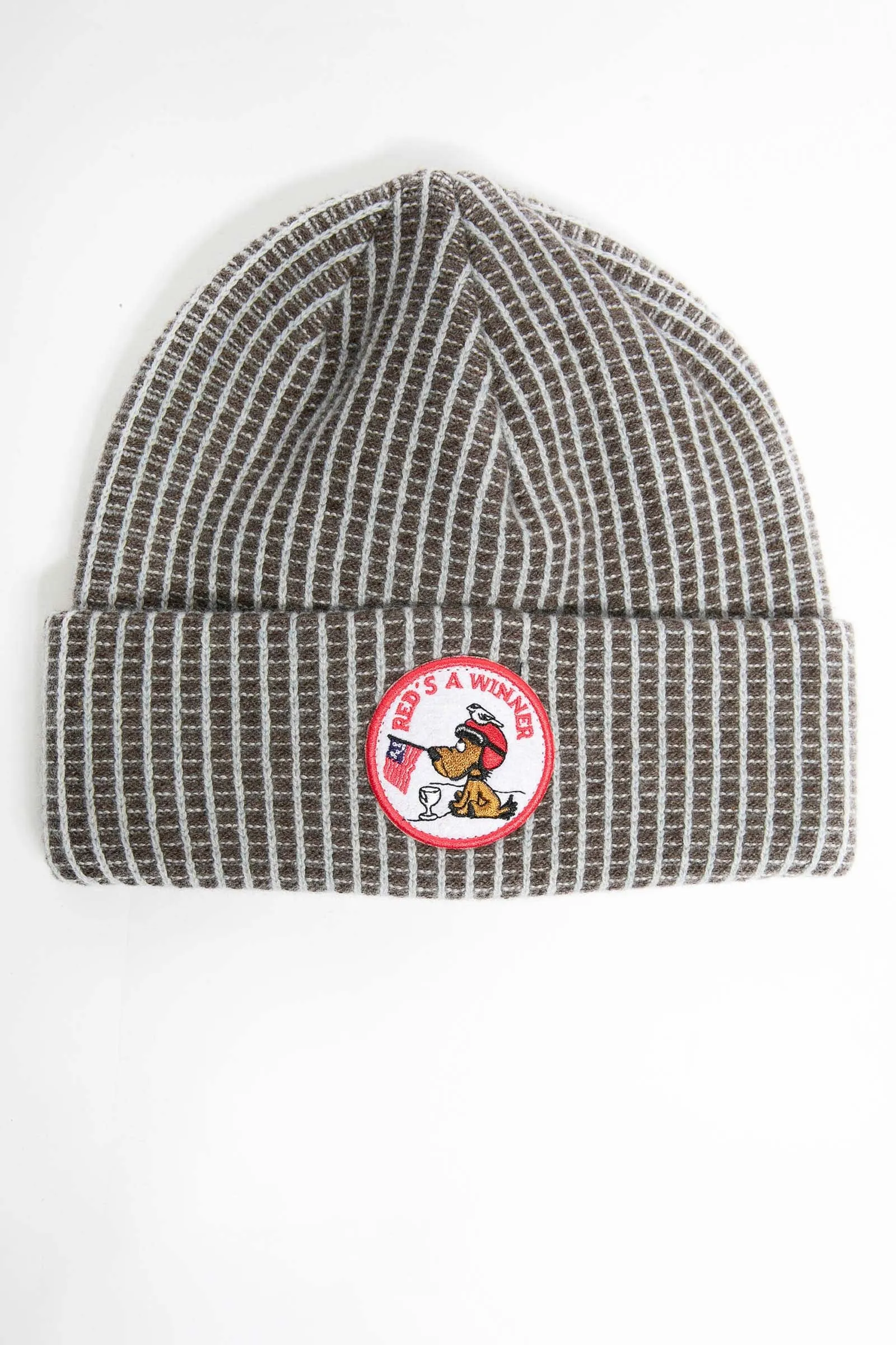 I.S.M. 'Reds A Winner' Grey Cashmere Beanie
