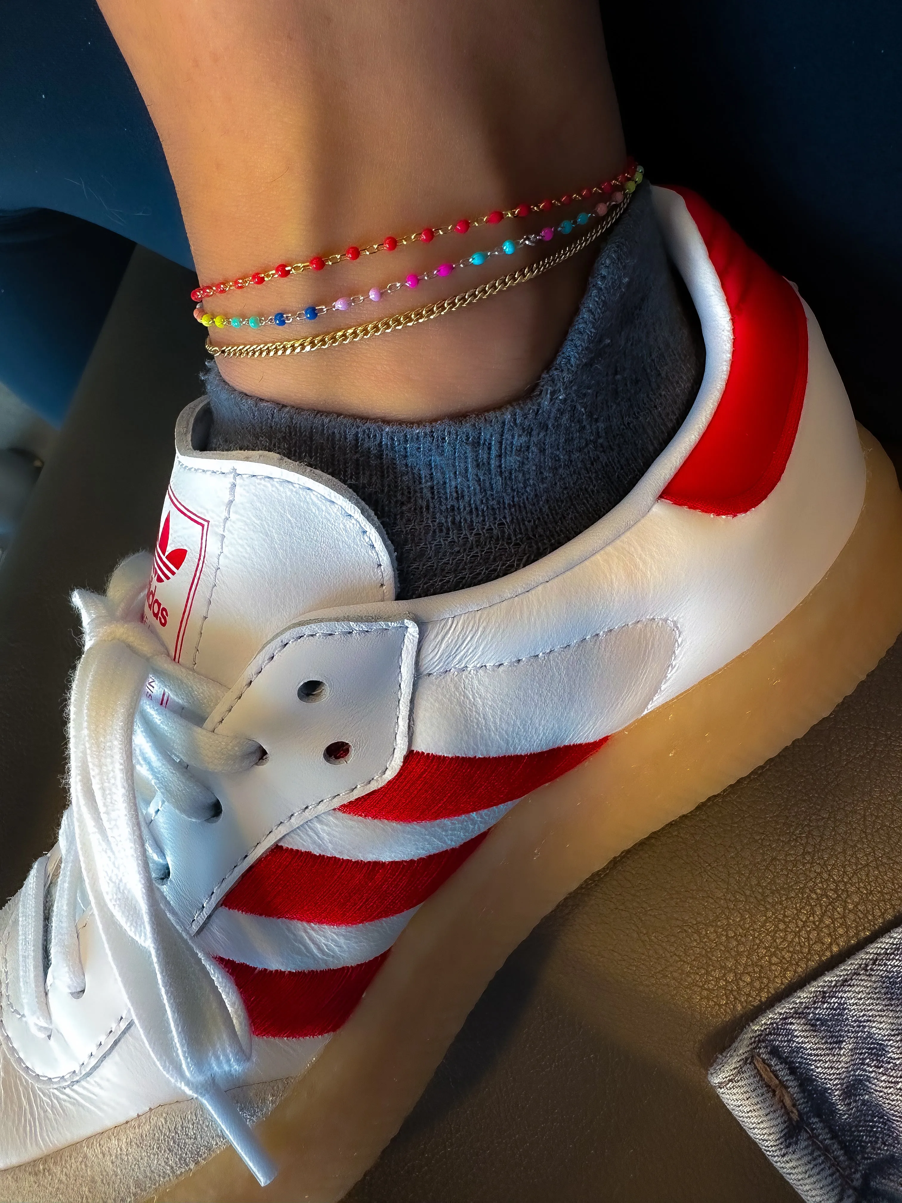 Italian Enamel Chain Anklets